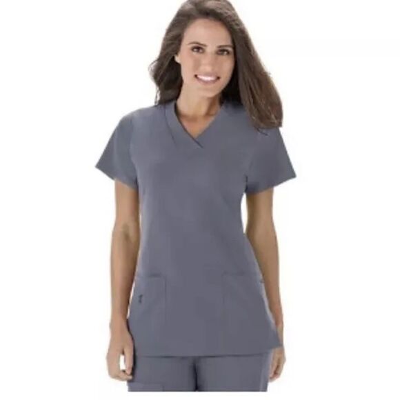 JOCKEY Graphite Grey Scrub Top 2206-1040-Women’s 2X- Lot of 4 - Picture 1 of 5